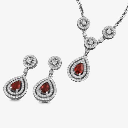 Gilda Ruby Jewelry Half Set
